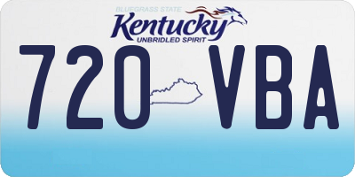 KY license plate 720VBA