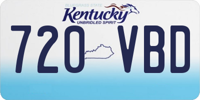 KY license plate 720VBD
