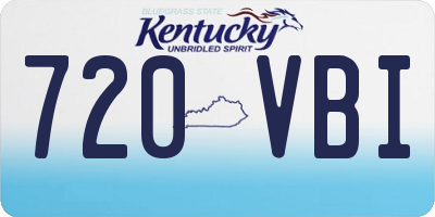 KY license plate 720VBI
