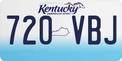 KY license plate 720VBJ