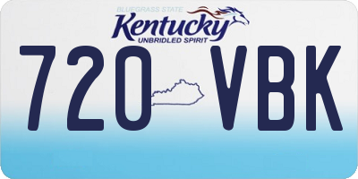 KY license plate 720VBK
