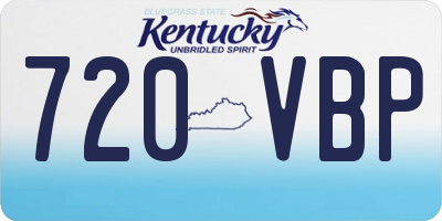 KY license plate 720VBP