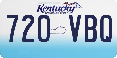 KY license plate 720VBQ