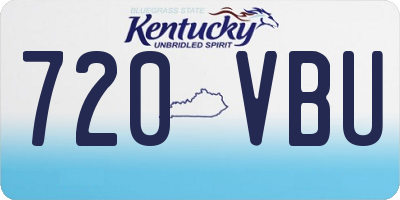 KY license plate 720VBU