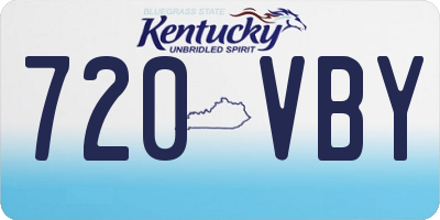 KY license plate 720VBY