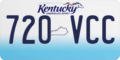 KY license plate 720VCC