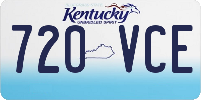 KY license plate 720VCE