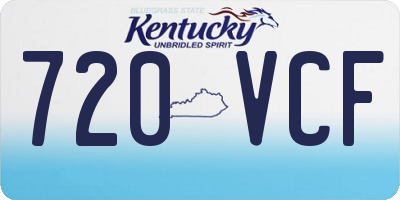 KY license plate 720VCF