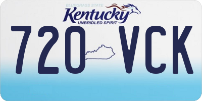 KY license plate 720VCK