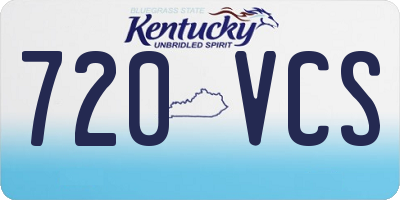 KY license plate 720VCS
