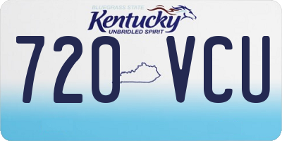 KY license plate 720VCU