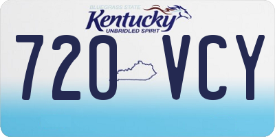 KY license plate 720VCY