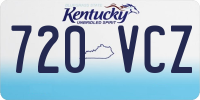 KY license plate 720VCZ