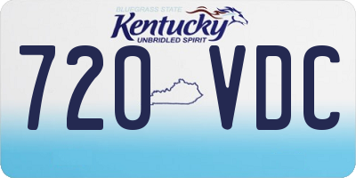 KY license plate 720VDC