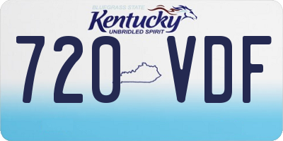 KY license plate 720VDF