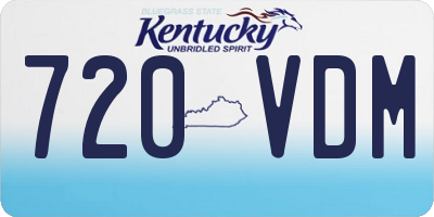 KY license plate 720VDM