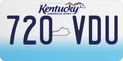KY license plate 720VDU