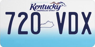 KY license plate 720VDX