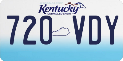 KY license plate 720VDY