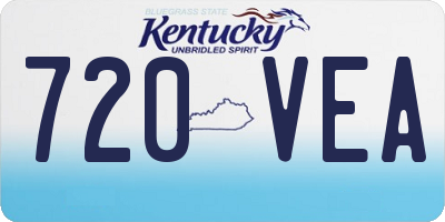 KY license plate 720VEA