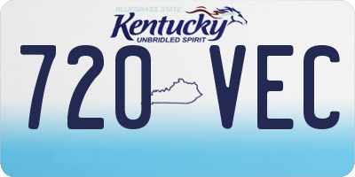 KY license plate 720VEC