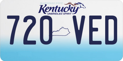 KY license plate 720VED