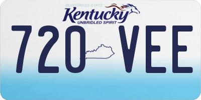 KY license plate 720VEE