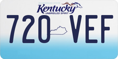 KY license plate 720VEF