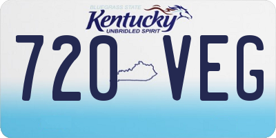 KY license plate 720VEG