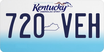 KY license plate 720VEH
