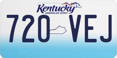 KY license plate 720VEJ
