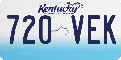 KY license plate 720VEK