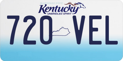 KY license plate 720VEL