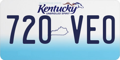 KY license plate 720VEO