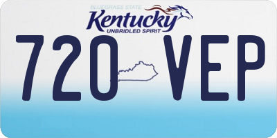 KY license plate 720VEP