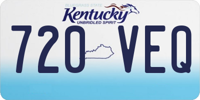 KY license plate 720VEQ