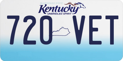 KY license plate 720VET