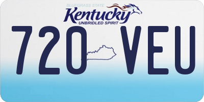 KY license plate 720VEU