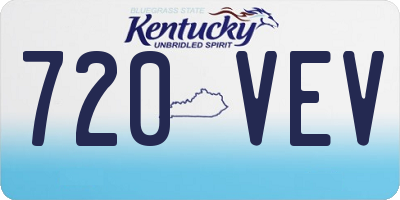 KY license plate 720VEV