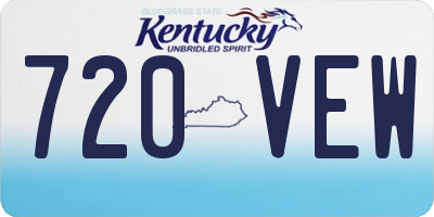 KY license plate 720VEW