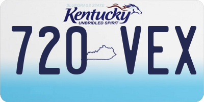 KY license plate 720VEX