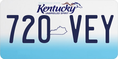 KY license plate 720VEY