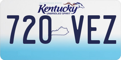 KY license plate 720VEZ