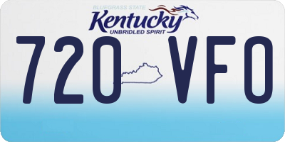 KY license plate 720VFO