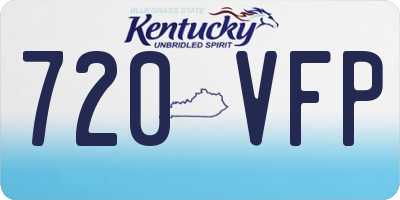 KY license plate 720VFP