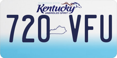 KY license plate 720VFU