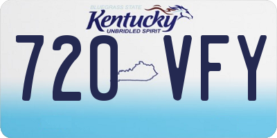 KY license plate 720VFY