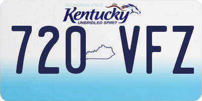 KY license plate 720VFZ