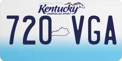KY license plate 720VGA