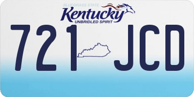 KY license plate 721JCD